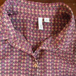 Floral Business Casual Button Up Blouse 🌸 Size M